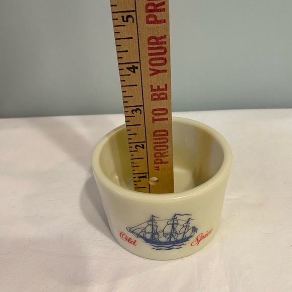 Shulton Old Spice Milk Glass Shaving Cup Mug Vintage MCM Grand Turk of Salem - Picture 11 of 12